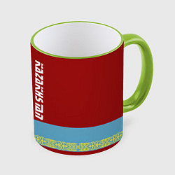 Кружка 3D Kazakhstan, цвет: 3D-светло-зеленый кант