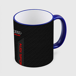 Кружка 3D Audi: Sport Line, цвет: 3D-синий кант