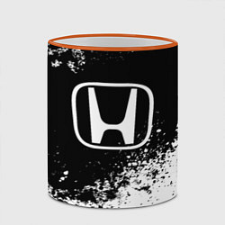 Кружка 3D Honda: Black Spray, цвет: 3D-оранжевый кант — фото 2