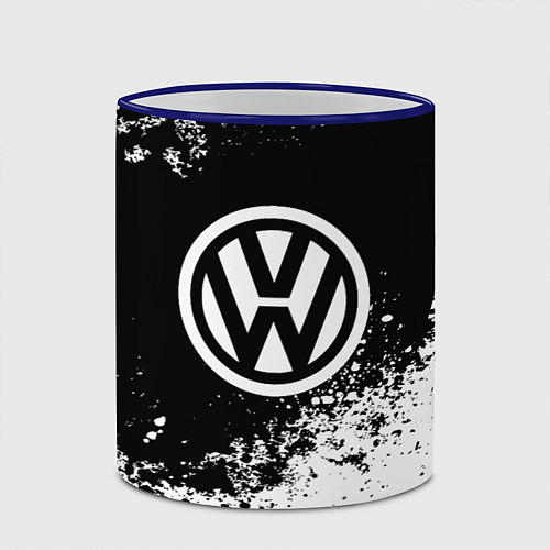 Кружка цветная Volkswagen: Black Spray / 3D-Синий кант – фото 2