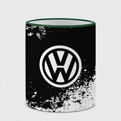 Кружка 3D Volkswagen: Black Spray, цвет: 3D-зеленый кант — фото 2