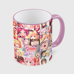 Кружка 3D Ahegao, цвет: 3D-розовый кант