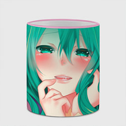 Кружка 3D Miku Ahegao, цвет: 3D-розовый кант — фото 2