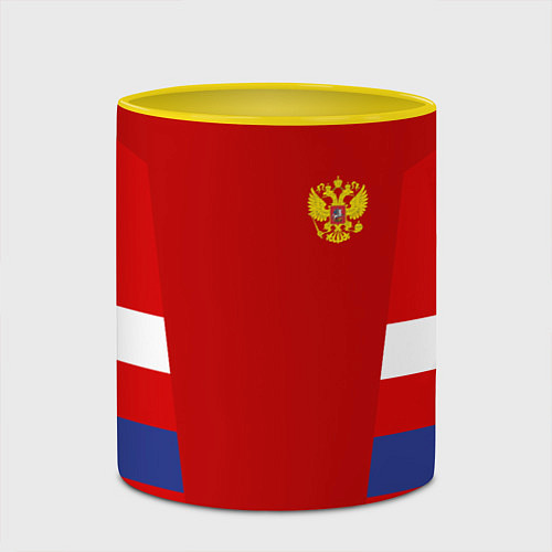 Кружка цветная Russia: Sport Tricolor / 3D-Белый + желтый – фото 2