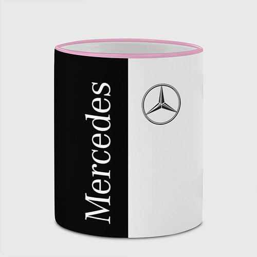 Кружка цветная Mercedes B&W / 3D-Розовый кант – фото 2