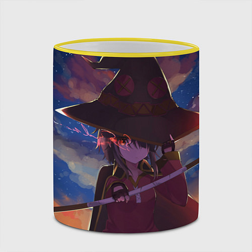 Кружка цветная KonoSuba / 3D-Желтый кант – фото 2
