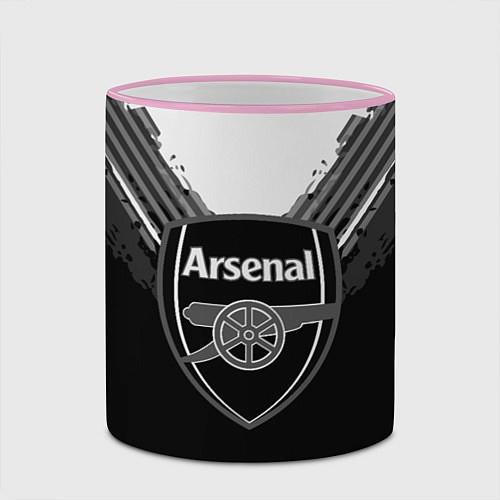 Кружка цветная FC Arsenal: Black Style / 3D-Розовый кант – фото 2