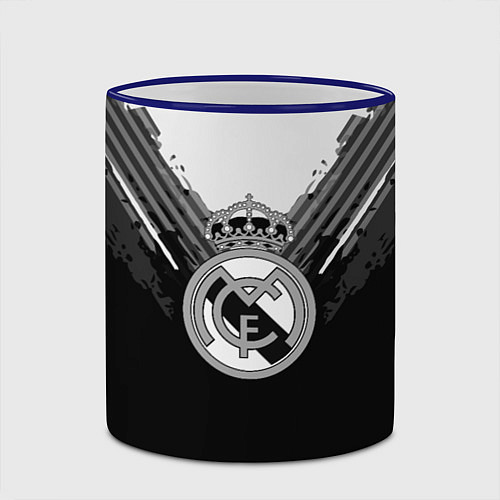 Кружка цветная FC Real Madrid: Black Style / 3D-Синий кант – фото 2