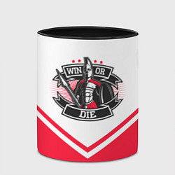 Кружка 3D Победи или умри, цвет: 3D-белый + черный — фото 2