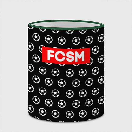 Кружка цветная FCSM Supreme / 3D-Зеленый кант – фото 2