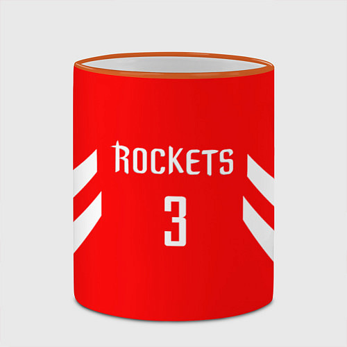 Кружка цветная Rockets: Chris Paul 3 / 3D-Оранжевый кант – фото 2