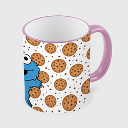 Кружка 3D Cookie Monster, цвет: 3D-розовый кант