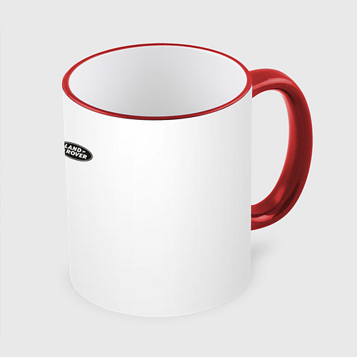Кружка цветная Land Rover: Range Rover / 3D-Красный кант – фото 1