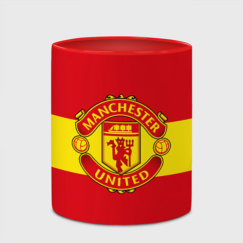 Кружка цветная FC Man United: Red Style / 3D-Белый + красный – фото 2