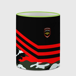 Кружка 3D Полиция: Камуфляж, цвет: 3D-светло-зеленый кант — фото 2