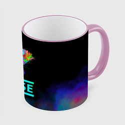 Кружка 3D Muse: Neon Flower, цвет: 3D-розовый кант