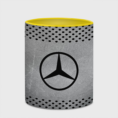 Кружка цветная Mercedes-Benz: Hardened Steel / 3D-Белый + желтый – фото 2