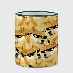 Кружка 3D Doge: Deal with it, цвет: 3D-зеленый кант — фото 2