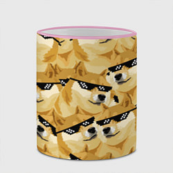 Кружка 3D Doge: Deal with it, цвет: 3D-розовый кант — фото 2