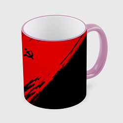 Кружка 3D USSR: Red Patriot, цвет: 3D-розовый кант
