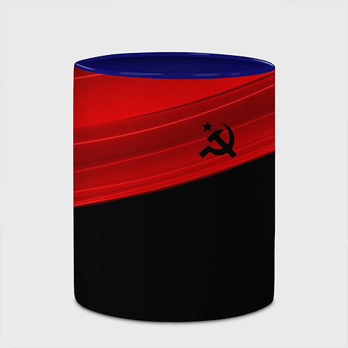 Кружка цветная USSR: Black Patriot / 3D-Белый + синий – фото 2
