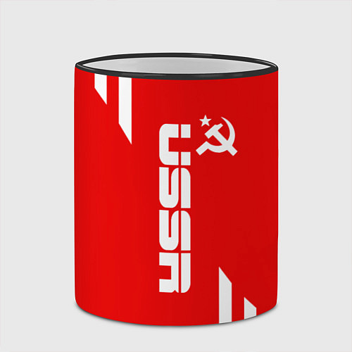 Кружка цветная USSR: Red Sport / 3D-Черный кант – фото 2