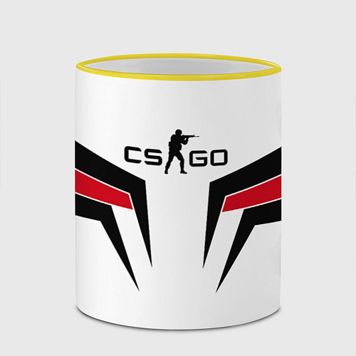 Кружка цветная CS:GO Sport Form / 3D-Желтый кант – фото 2