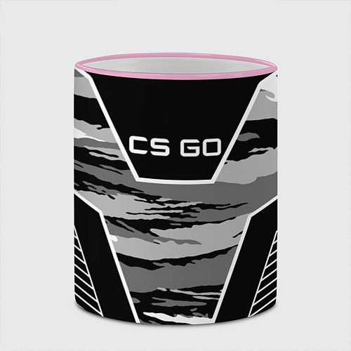 Кружка цветная CS:GO Grey Camo / 3D-Розовый кант – фото 2