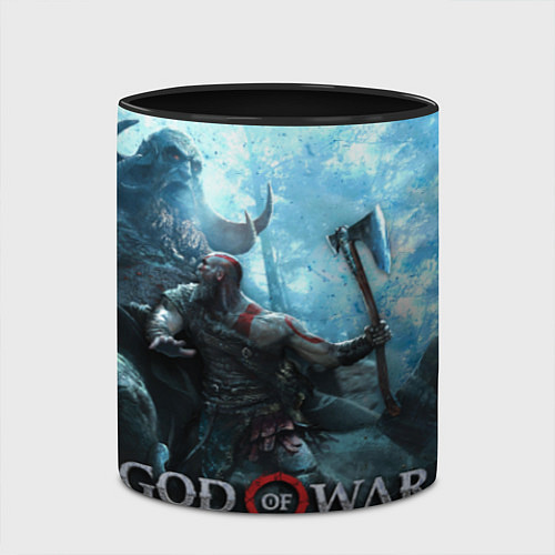 Кружка цветная God of War: Dynasty / 3D-Белый + черный – фото 2