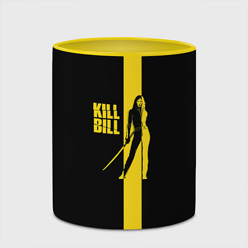 Кружка цветная Kill Bill / 3D-Белый + желтый – фото 2