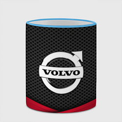 Кружка 3D Volvo: Grey Carbon, цвет: 3D-небесно-голубой кант — фото 2