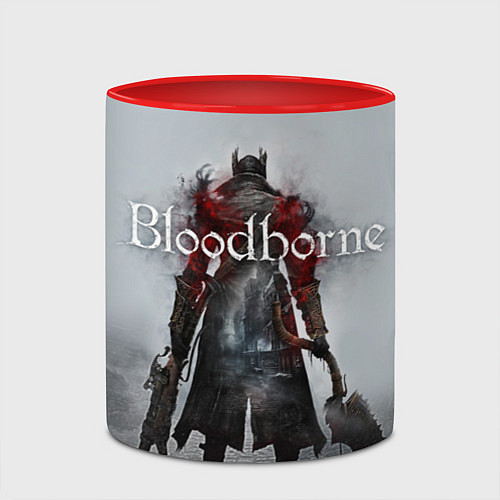 Кружка цветная Bloodborne: Hell Knight / 3D-Белый + красный – фото 2