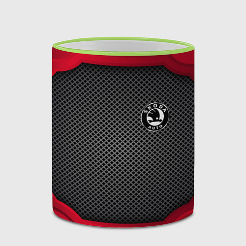 Кружка цветная Skoda: Metal Sport / 3D-Светло-зеленый кант – фото 2