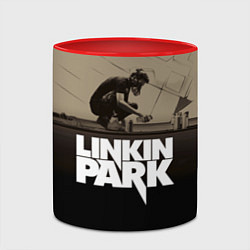 Кружка 3D Linkin Park: Meteora, цвет: 3D-белый + красный — фото 2