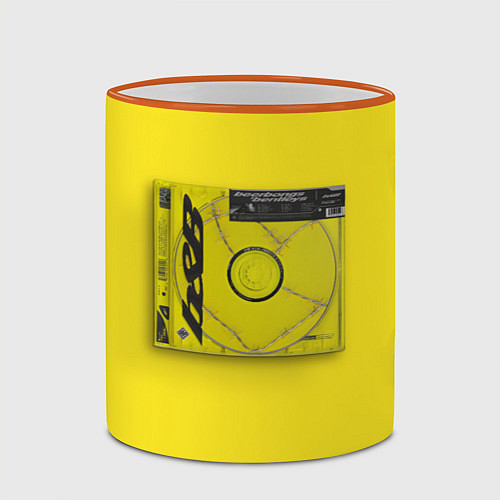 Кружка цветная Post Malone: B&B / 3D-Оранжевый кант – фото 2