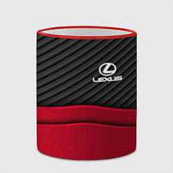 Кружка 3D Lexus: Red Carbon, цвет: 3D-красный кант — фото 2