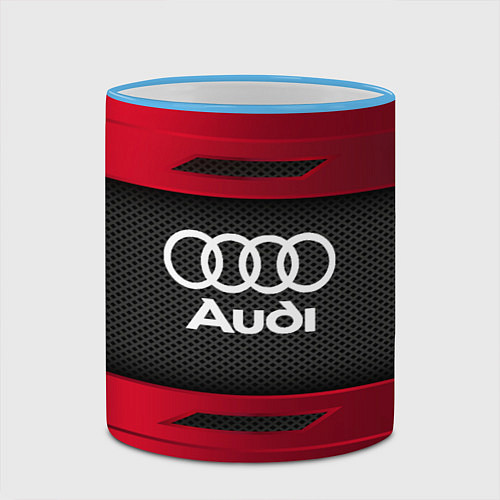 Кружка цветная Audi Sport / 3D-Небесно-голубой кант – фото 2