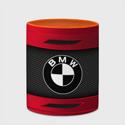 Кружка 3D BMW SPORT, цвет: 3D-белый + оранжевый — фото 2