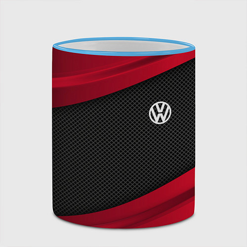 Кружка цветная Volkswagen: Red Sport / 3D-Небесно-голубой кант – фото 2
