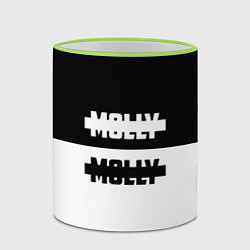 Кружка 3D Molly: Black & White, цвет: 3D-светло-зеленый кант — фото 2