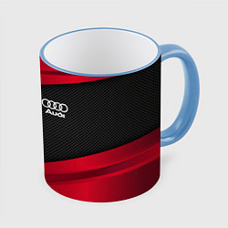 Кружка 3D Audi: Red Sport, цвет: 3D-небесно-голубой кант