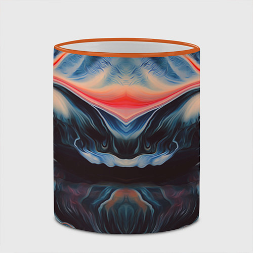 Кружка цветная Abstract collection / 3D-Оранжевый кант – фото 2