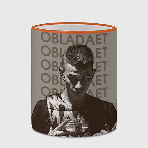 Кружка цветная OBLADAET / 3D-Оранжевый кант – фото 2