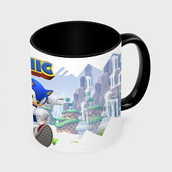 Кружка 3D Sonic Stories, цвет: 3D-белый + черный