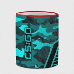 Кружка 3D CS:GO Blue Camo, цвет: 3D-красный кант — фото 2