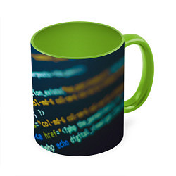 Кружка 3D Programming Collection, цвет: 3D-белый + светло-зеленый