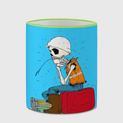 Кружка 3D Скелет-геодезист, цвет: 3D-светло-зеленый кант — фото 2