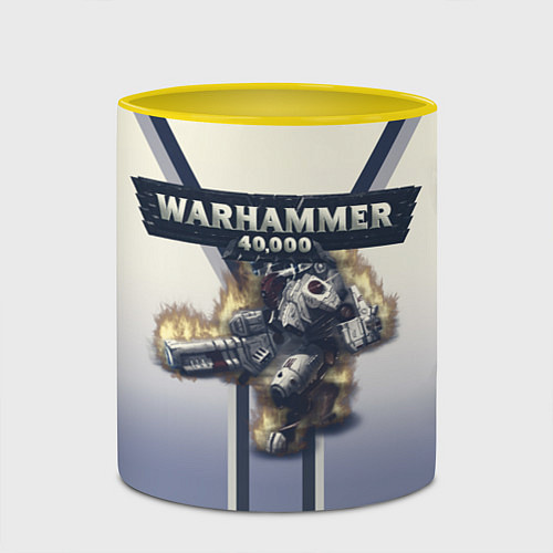Кружка цветная Warhammer 40000: Tau Empire / 3D-Белый + желтый – фото 2