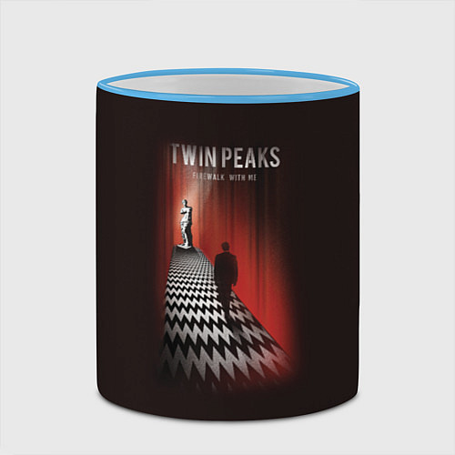 Кружка цветная Twin Peaks: Firewalk with me / 3D-Небесно-голубой кант – фото 2