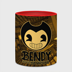 Кружка 3D Black Bendy, цвет: 3D-белый + красный — фото 2